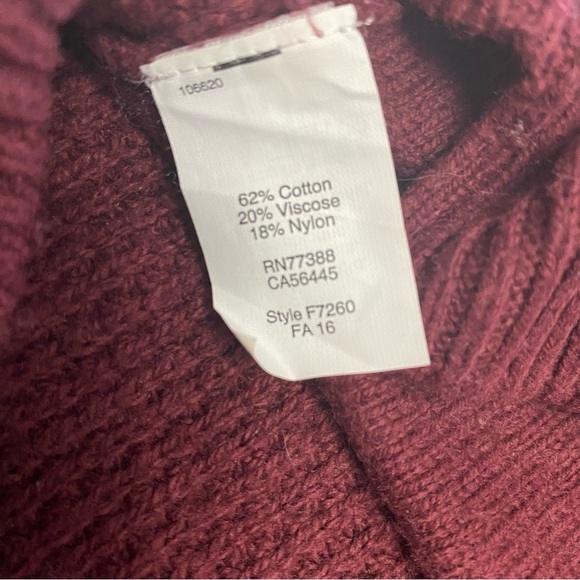 Madewell Burgundy Turtleneck Knit Sweater xsmall - Picture 9 of 12